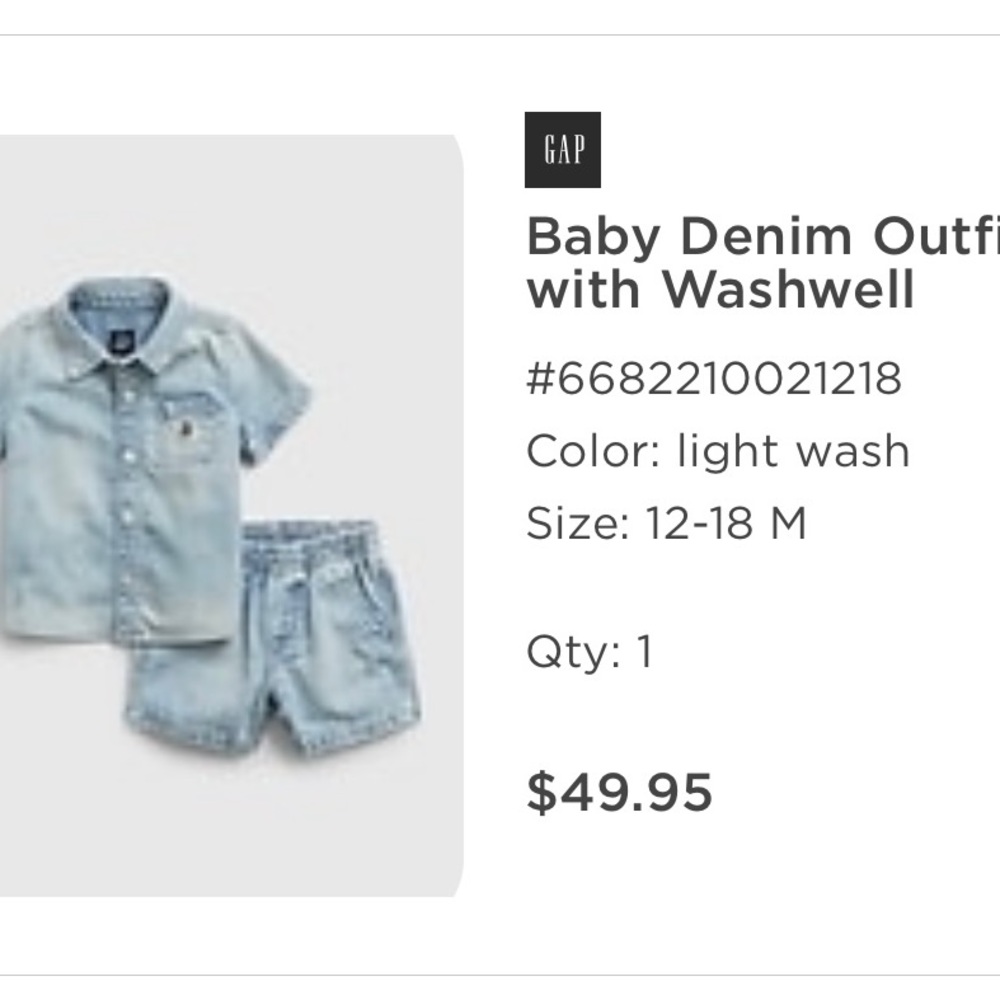 Baby denim outfit